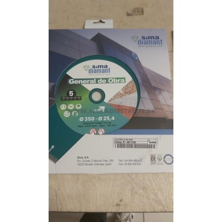350/25,4mm Universal Sima univerzálny diamantový kotúč, R-6811350