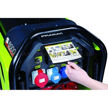 S8000 AVR Pramac trojfázová elektrocentrála, motor Honda GX 390, AVR