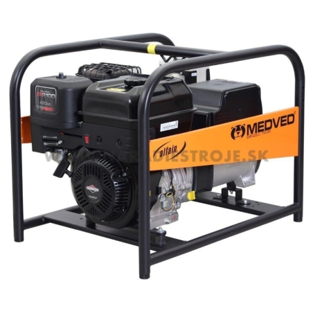 GRIZZLI 9000 BE Medved trojfázová elektrocentrála s motorom Briggs&Stratton, elektrickým štartom a podvozkom