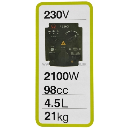 P2200i Pramac jednofázová odhlučnená elektrocentrála - invertor
