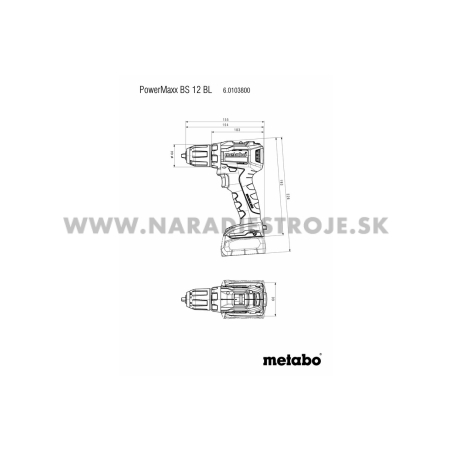 PowerMaxx BS 12 BL Metabo akumulátorová vŕtačka so skrutkovačom