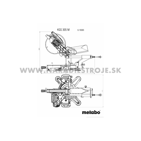 KGS 305 M Set Metabo skracovacia pokosová píla