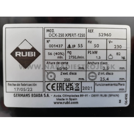 DCX-250 1250 Xpert Rubi portálová stavebná píla