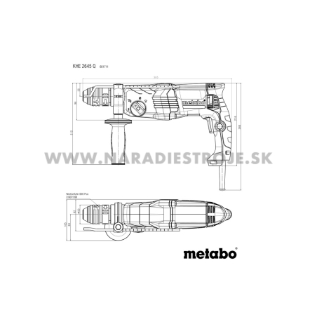 KHE 2645 Q Metabo SDS-Plus kombinované kladivo