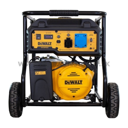 DXGNP65E Dewalt benzínová jednofázová elektrocentrála s max. výkonom 6,5 kVA a ručným štartovaním