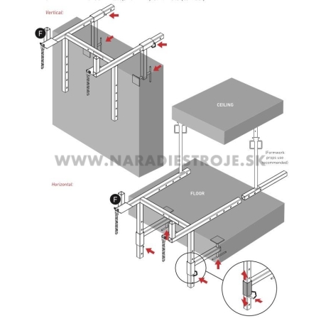 Gumený sklz na stavebnú suť s kovovou hornou násypkou Rubi - KANGURO 88811