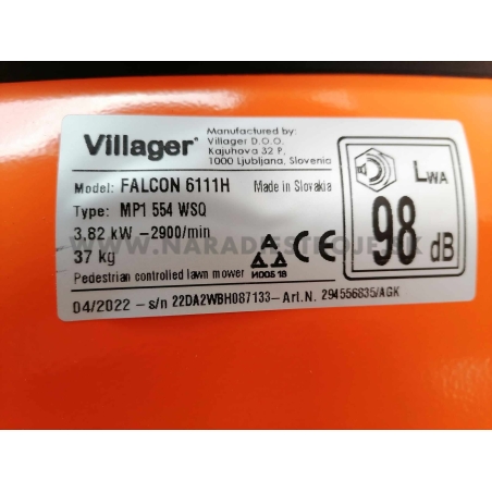 Falcon 6111 H Villager multifunkčná trávová kosačka 4 v 1 s motorom Honda a pojazdom