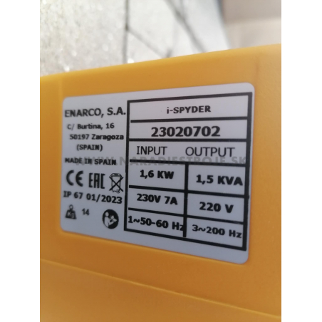 SPYDER PRO 230V 50P Enar profi vysokofrekvenčný stropný ponorný vibrátor