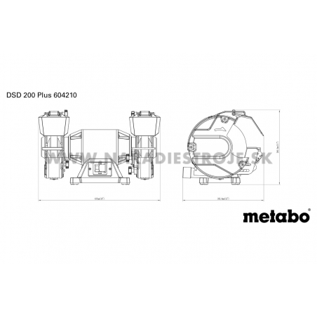 DSD 200 PLUS Metabo stolová brúska je stroj s mimoriadnym krútiacim momentom s trojfázovým motorom pre vysoké zaťaženie