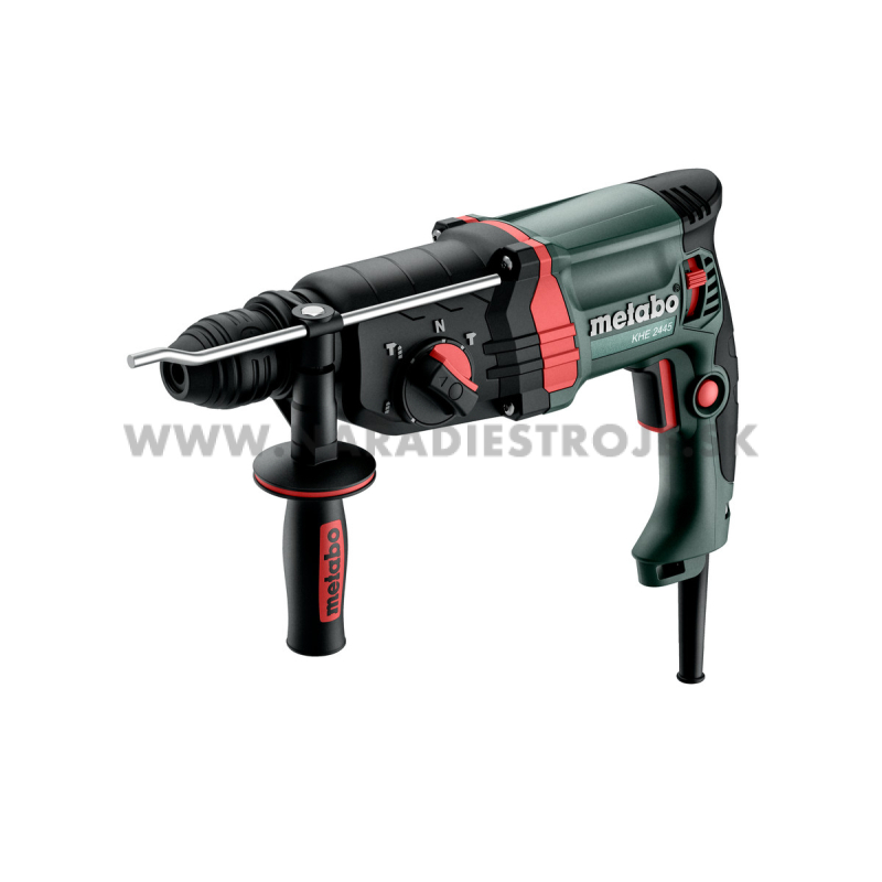KHE 2445 Metabo kombinované kladivo SDS-Plus s 3 funkciami: vŕtanie s príklepom, vŕtanie bez príklepu a sekanie KHE 2445 Metabo kombinované kladivo SDS-Plus s 3 funkciami: vŕtanie s príklepom, vŕtanie bez príklepu a sekanie