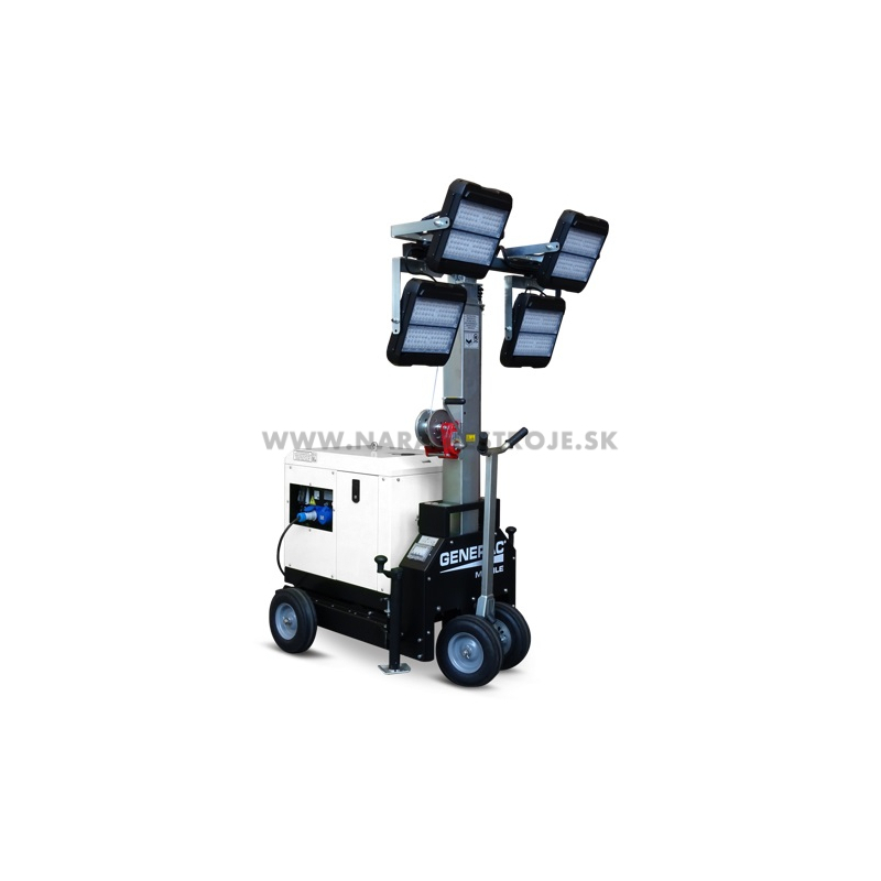 MT2 Y Generac svetelná veža s dieselovým motor Yanmar L70V, reflektory 4x 240 W LED