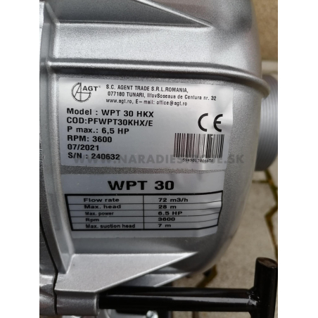WPT 30 HKX AGT kalové čerpadlo s motorom Honda GX 200