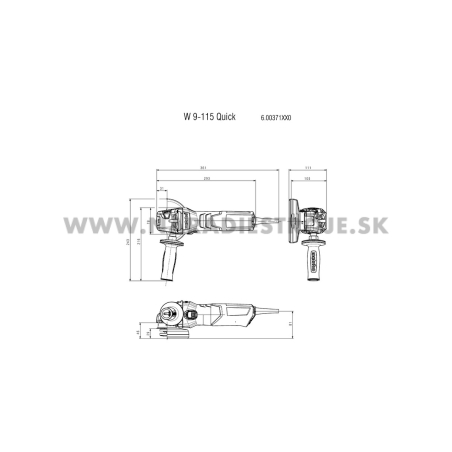 W 9-115 Quick Metabo uhlová brúska 115 mm