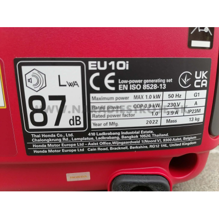 EU10i Honda jednofázová, odhlučnená elektrocentrála - invertor