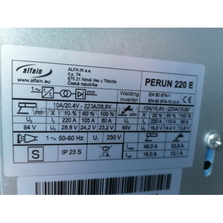 Perun 220 E ALFA IN zvárací invertor