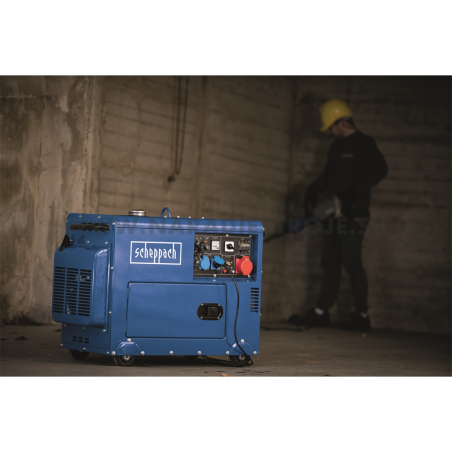 SG 5200 D Scheppach trojfázová dieselová elektrocentrála s AVR, elektroštart
