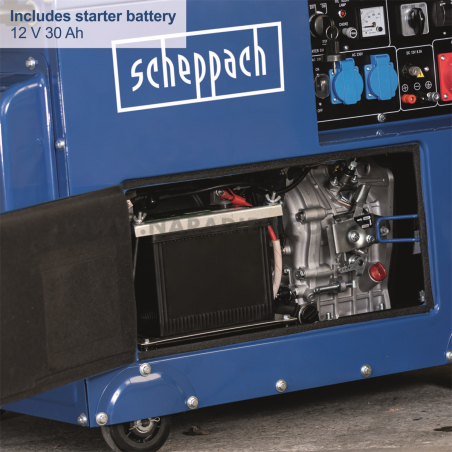 SG 5200 D Scheppach trojfázová dieselová elektrocentrála s AVR, elektroštart