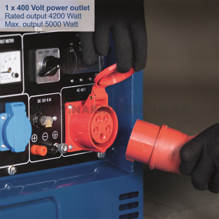 SG 5200 D Scheppach trojfázová dieselová elektrocentrála s AVR, elektroštart