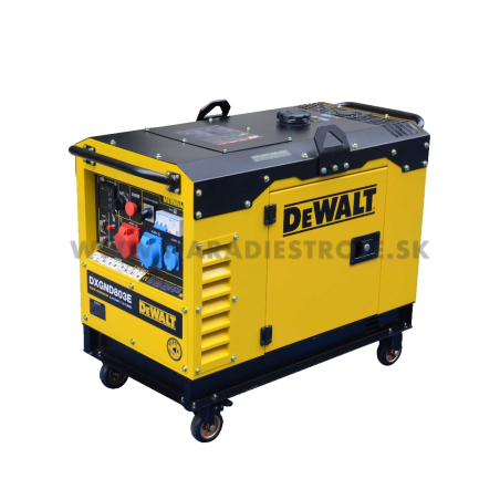 DXGND803E Dewalt trojfázová dieselová elektrocentrála s AVR, elektroštart