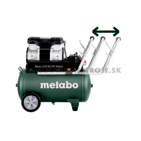 Basic 270-50 OF Silent Metabo bezolejový dvojvalcový kompresor