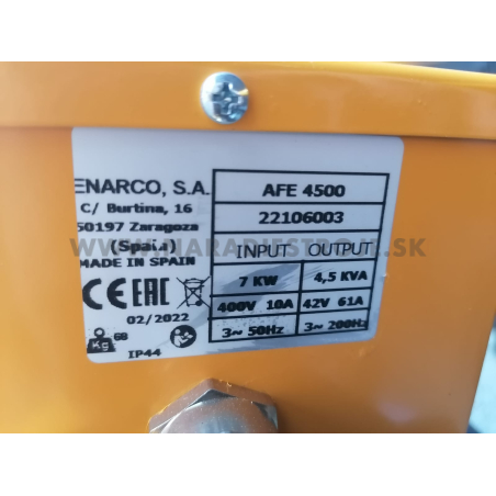 AFE 4500T Enar vysokofrekvenčný menič v trubkovom ráme 400 V