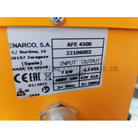 AFE 4500T Enar vysokofrekvenčný menič v trubkovom ráme 400 V