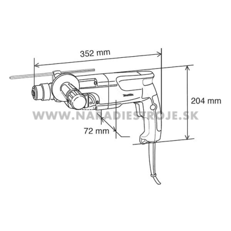 HR2450 Makita elektronické vŕtacie a sekacie kladivo