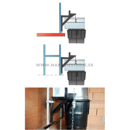 Gumený sklz na stavebnú suť s kovovou hornou násypkou Rubi - KANGURO 88811