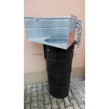 Gumený sklz na stavebnú suť s kovovou hornou násypkou Rubi - KANGURO 88811