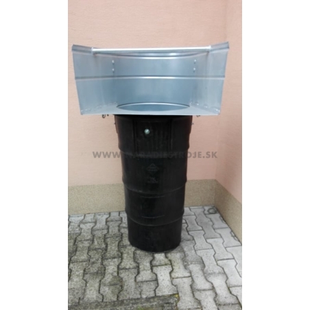 Gumený sklz na stavebnú suť s kovovou hornou násypkou Rubi - KANGURO 88811