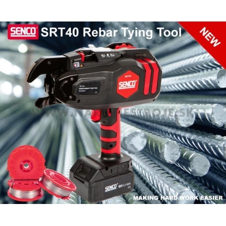 SRT40 Senco akumulatorový Li-ION 18V/4Ah viazač oceľovej výstuže